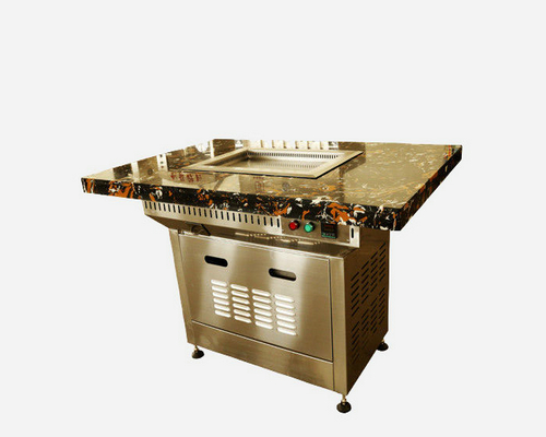 Marble Counter Top Small Mobile Hibachi Grill For Outdoor Kitchen